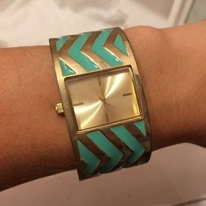 3/$30     Gold and turquoise watch from Target